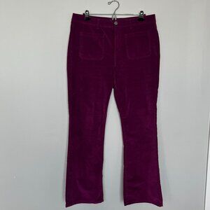 Jones & Co Fuchsia Velvet Bootcut Pants 14